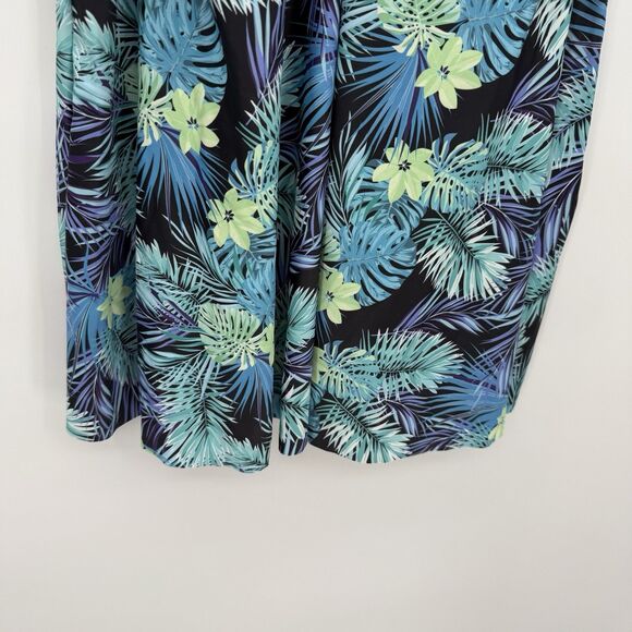 Unbranded Tropical Leaf Pattern Tankini Top Plus Size XXL Beach - Picture 3 of 9